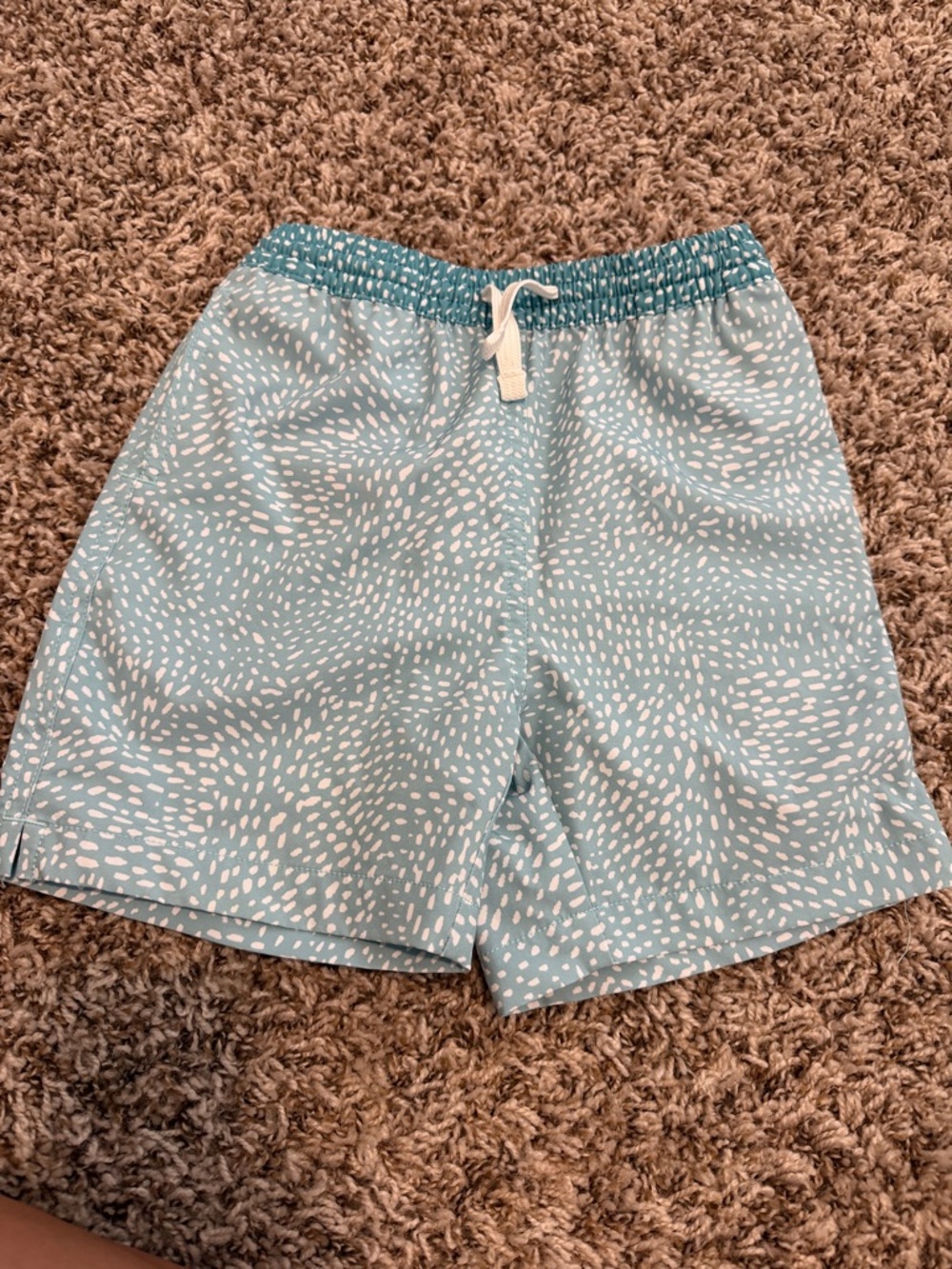 Light Blue Printed Boy’s Swim Shorts